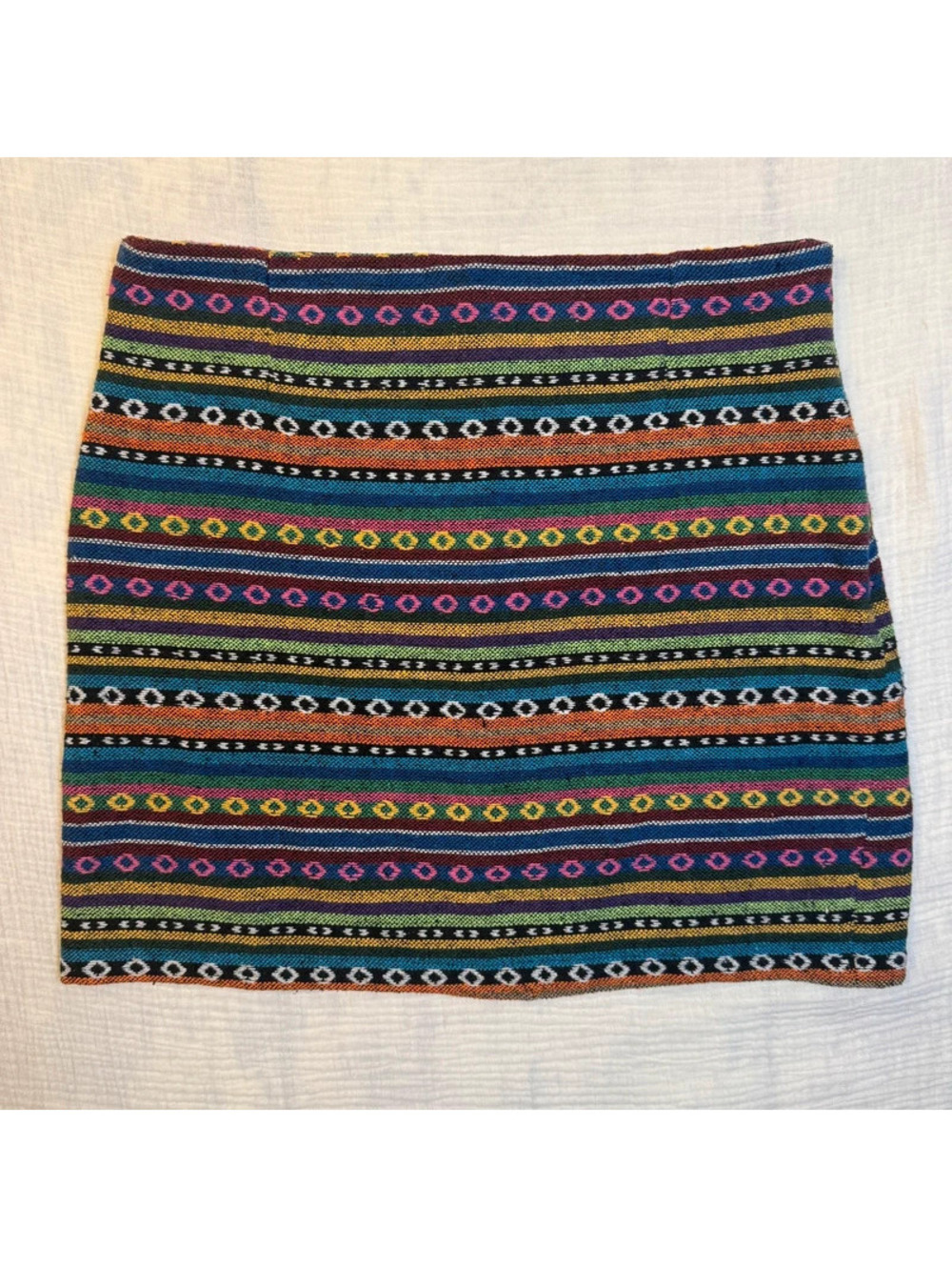 Western style mini skirt, women’s size large, stripes